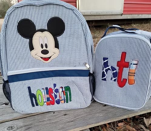 Applique Bag and Lunchbox Set