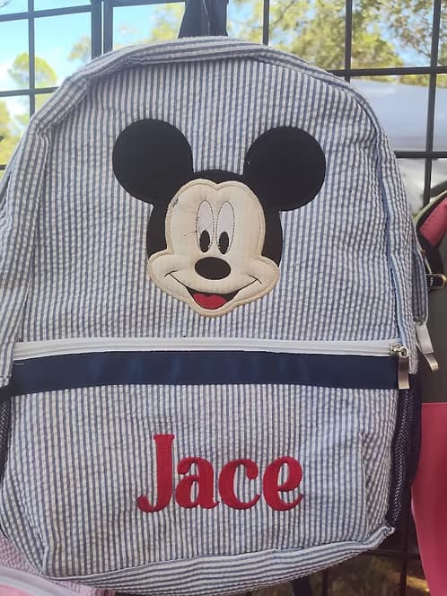 Mickey Mouse Seersucker Toddler Bag — image 1