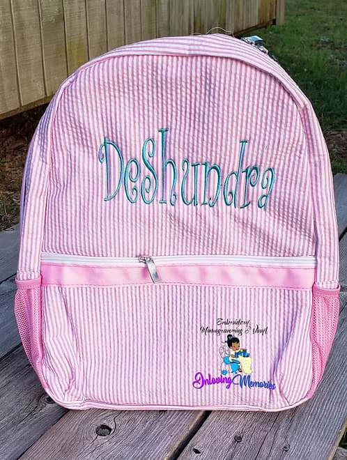 Seersucker Full-Size Bookbag — image 1