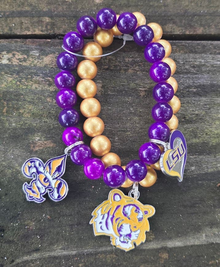 LSU Tiger Charm Bracelet — image 1