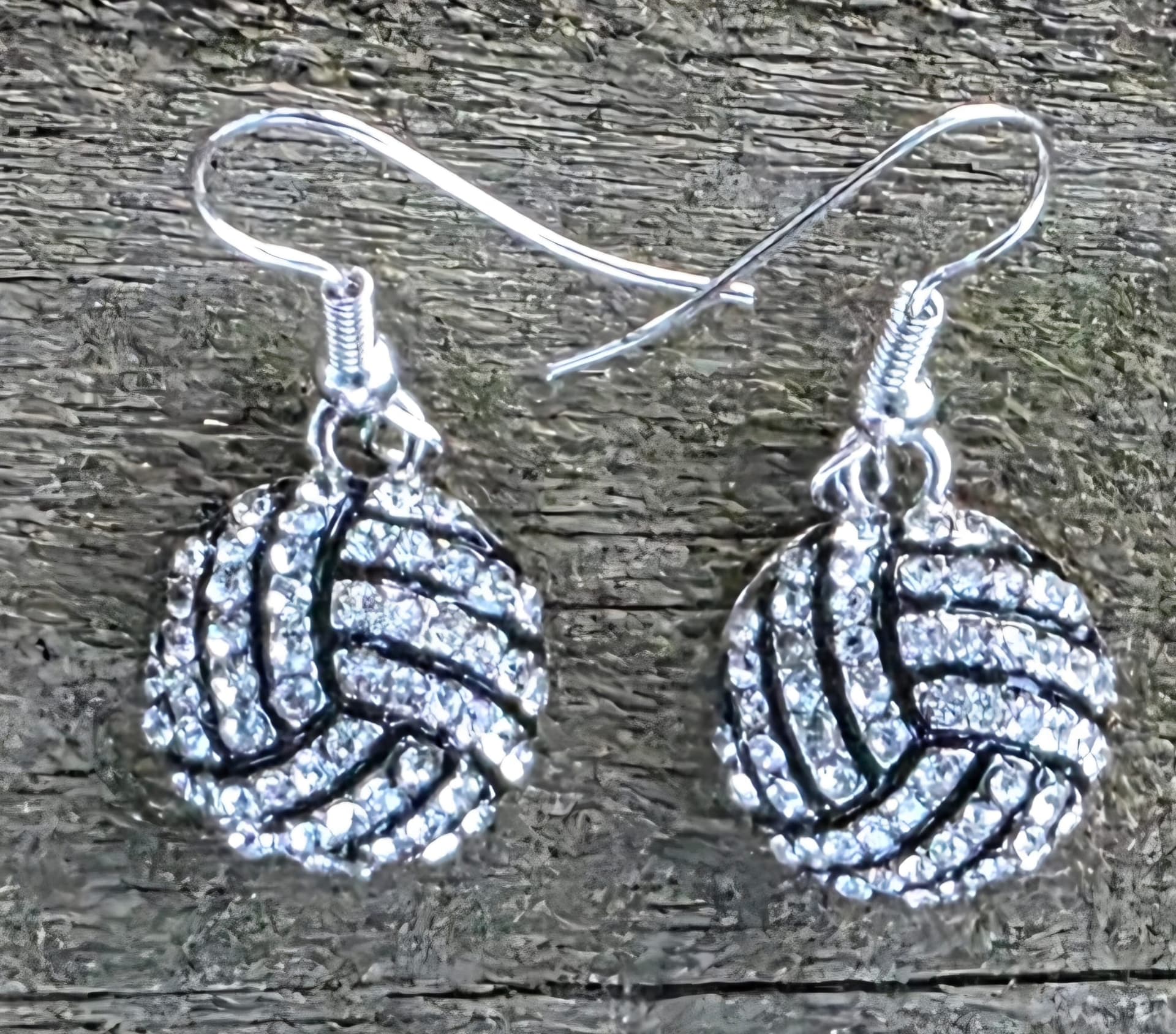 Crystal Volleyball Dangle Earrings