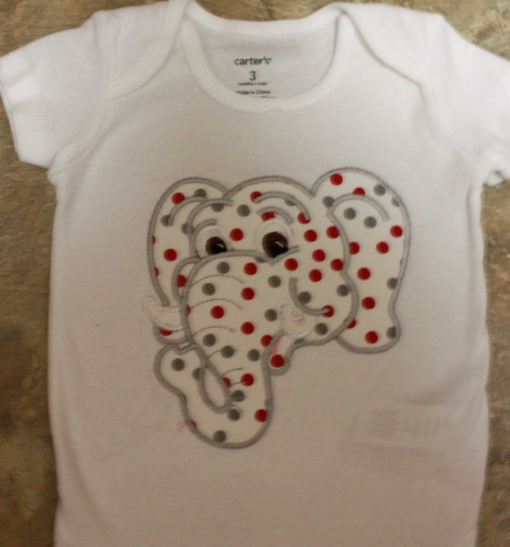 Baby Elephant Bodysuit or Shirt 1