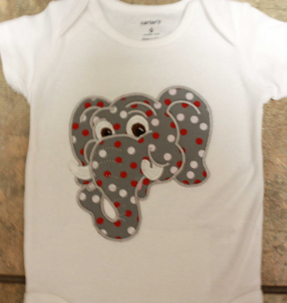 Baby Elephant Bodysuit or Shirt 2